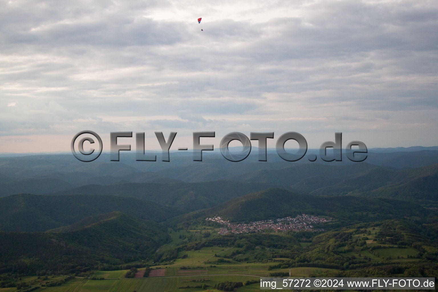 Drone image of Wernersberg in the state Rhineland-Palatinate, Germany