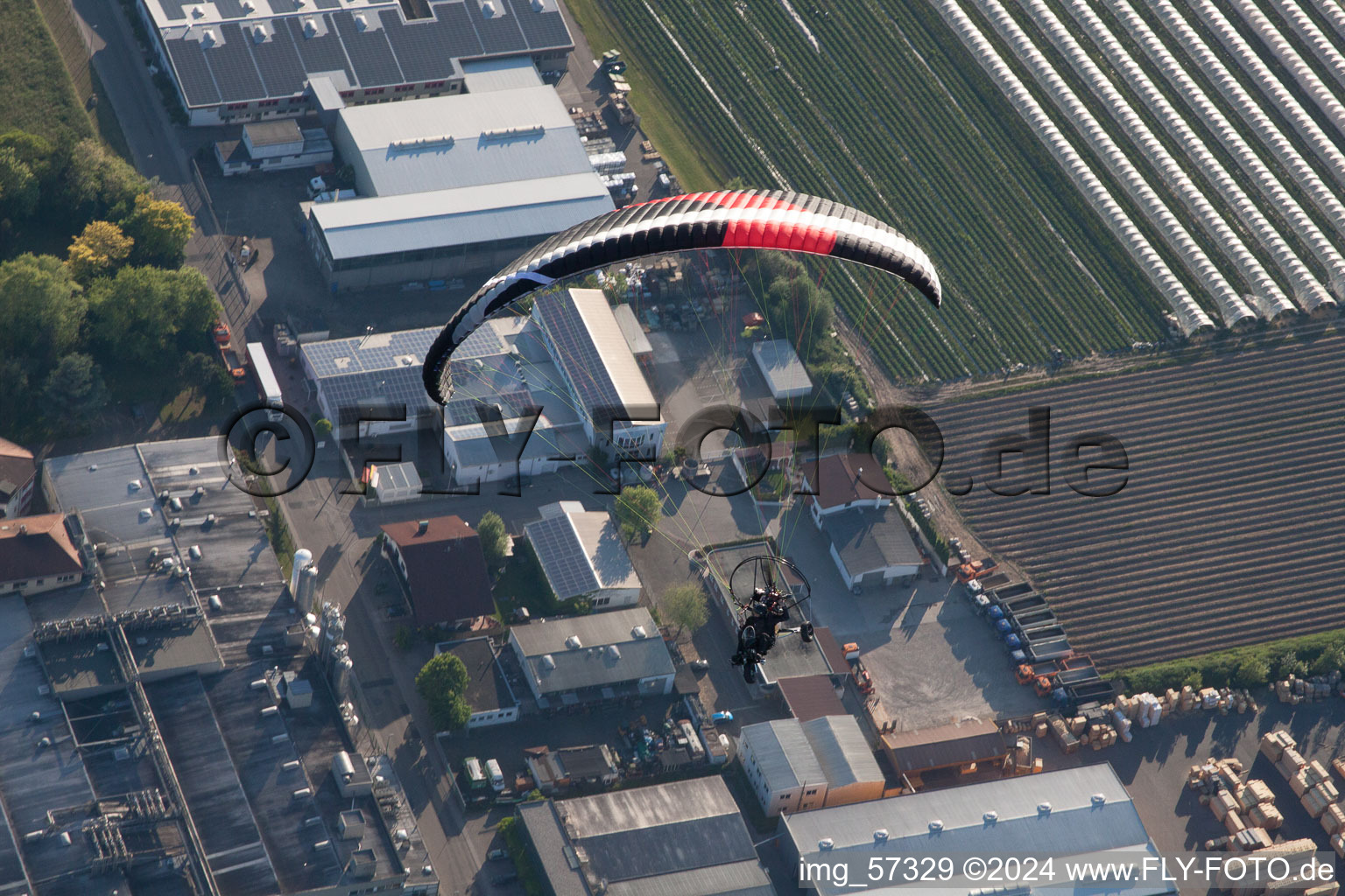 Malsch, industrial area in Muggensturm in the state Baden-Wuerttemberg, Germany