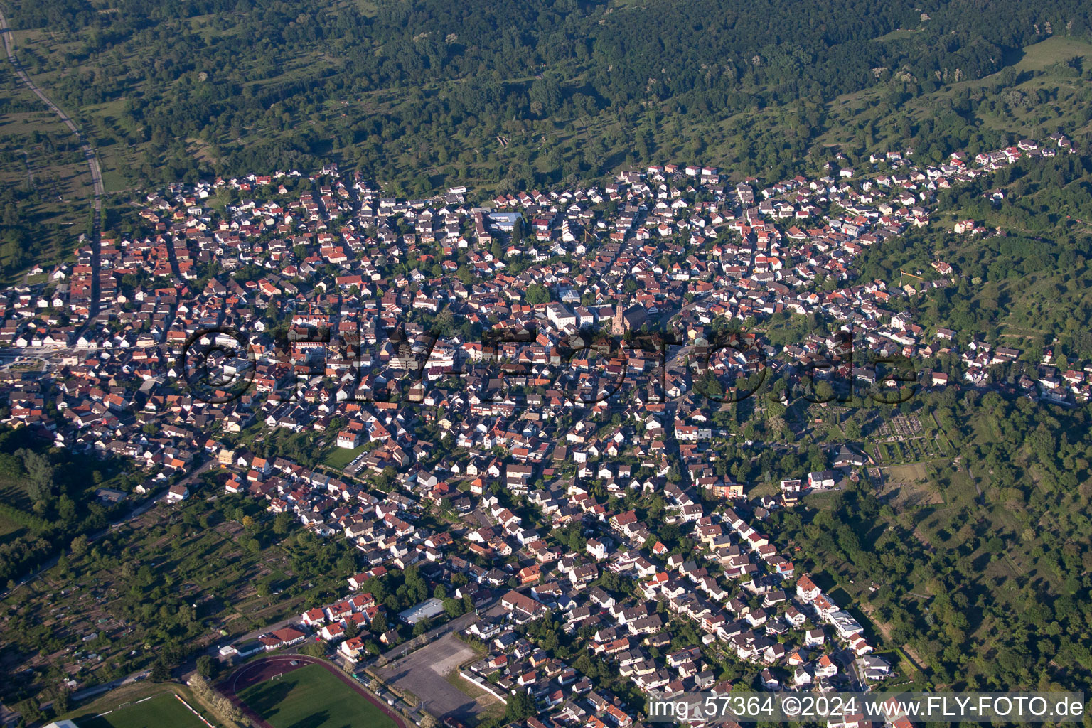 From the southwest in Malsch in the state Baden-Wuerttemberg, Germany