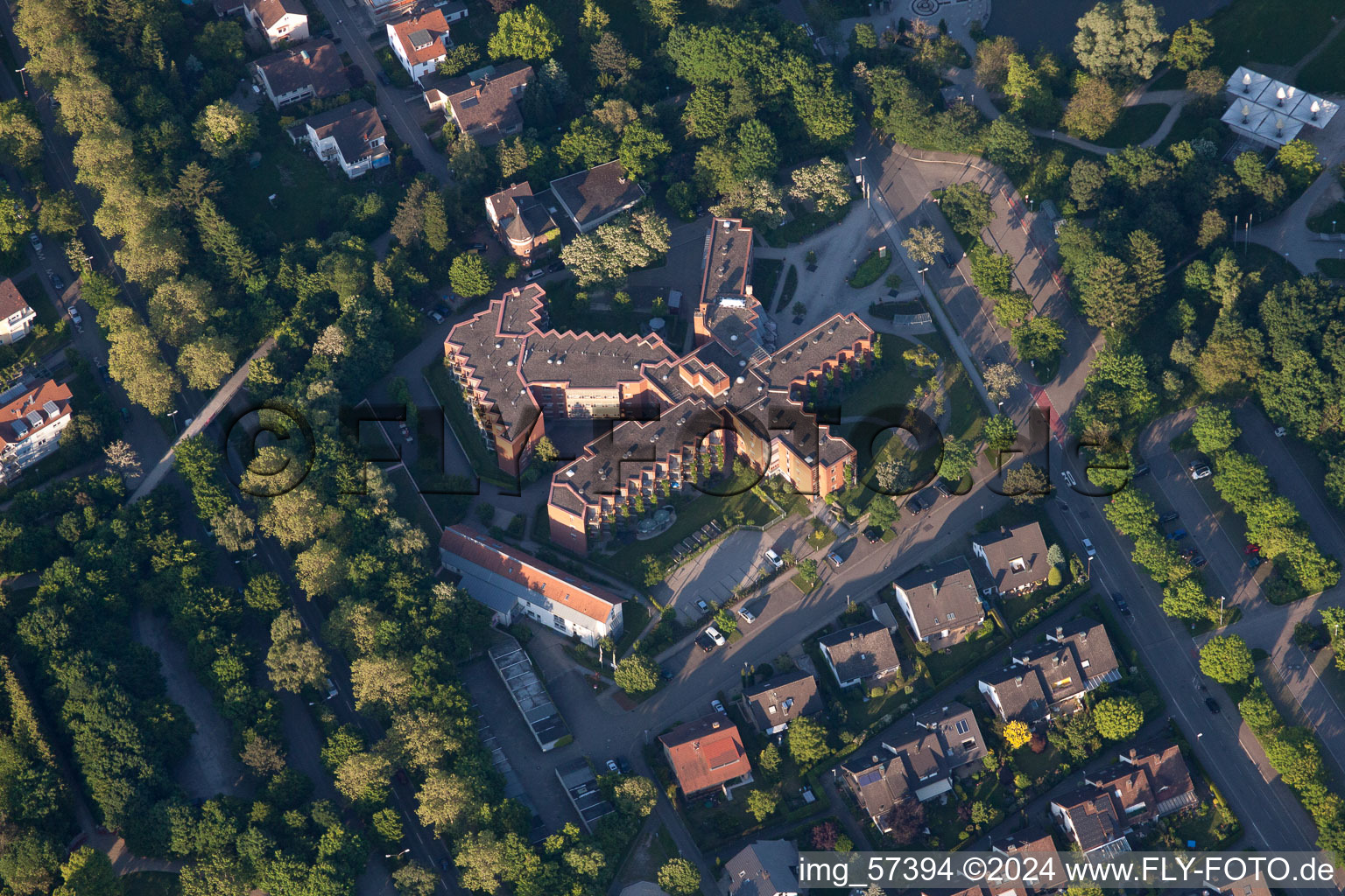 Building the retirement home Caritas-Altenpflegeheim Albert-Stehlin-Haus in Ettlingen in the state Baden-Wurttemberg