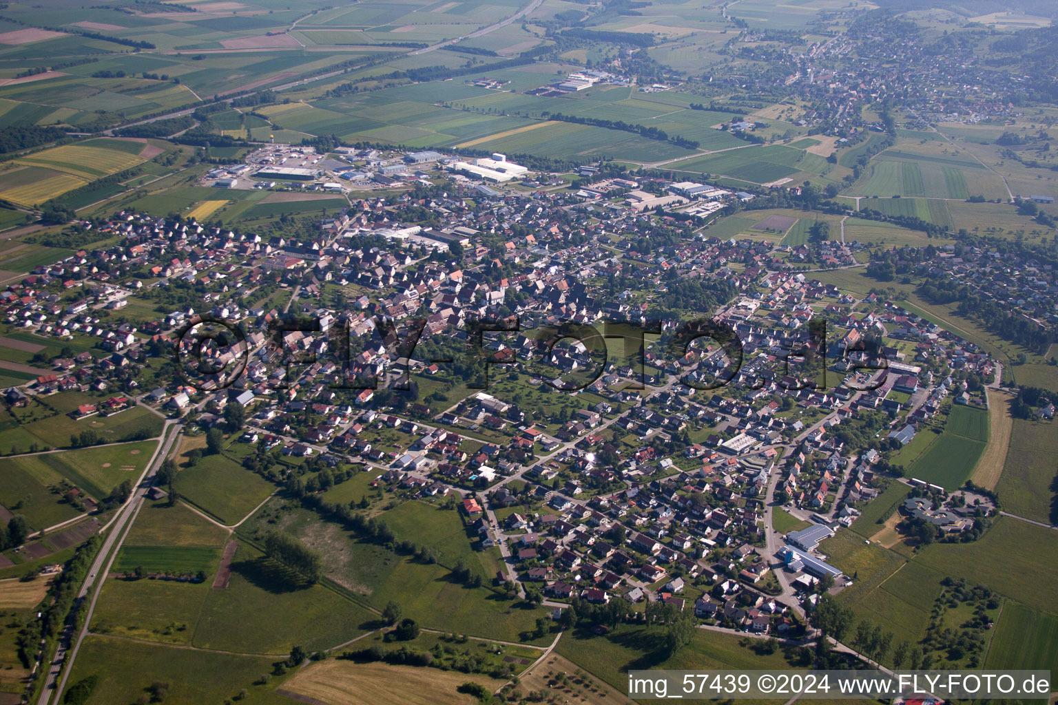 Vöhringen in the state Baden-Wuerttemberg, Germany out of the air