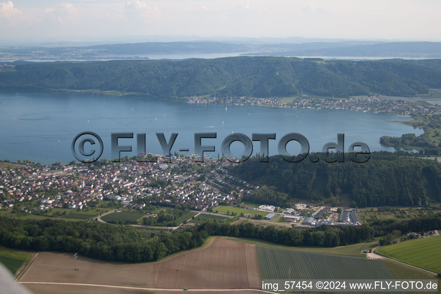 District Ludwigshafen in Bodman-Ludwigshafen in the state Baden-Wuerttemberg, Germany from above