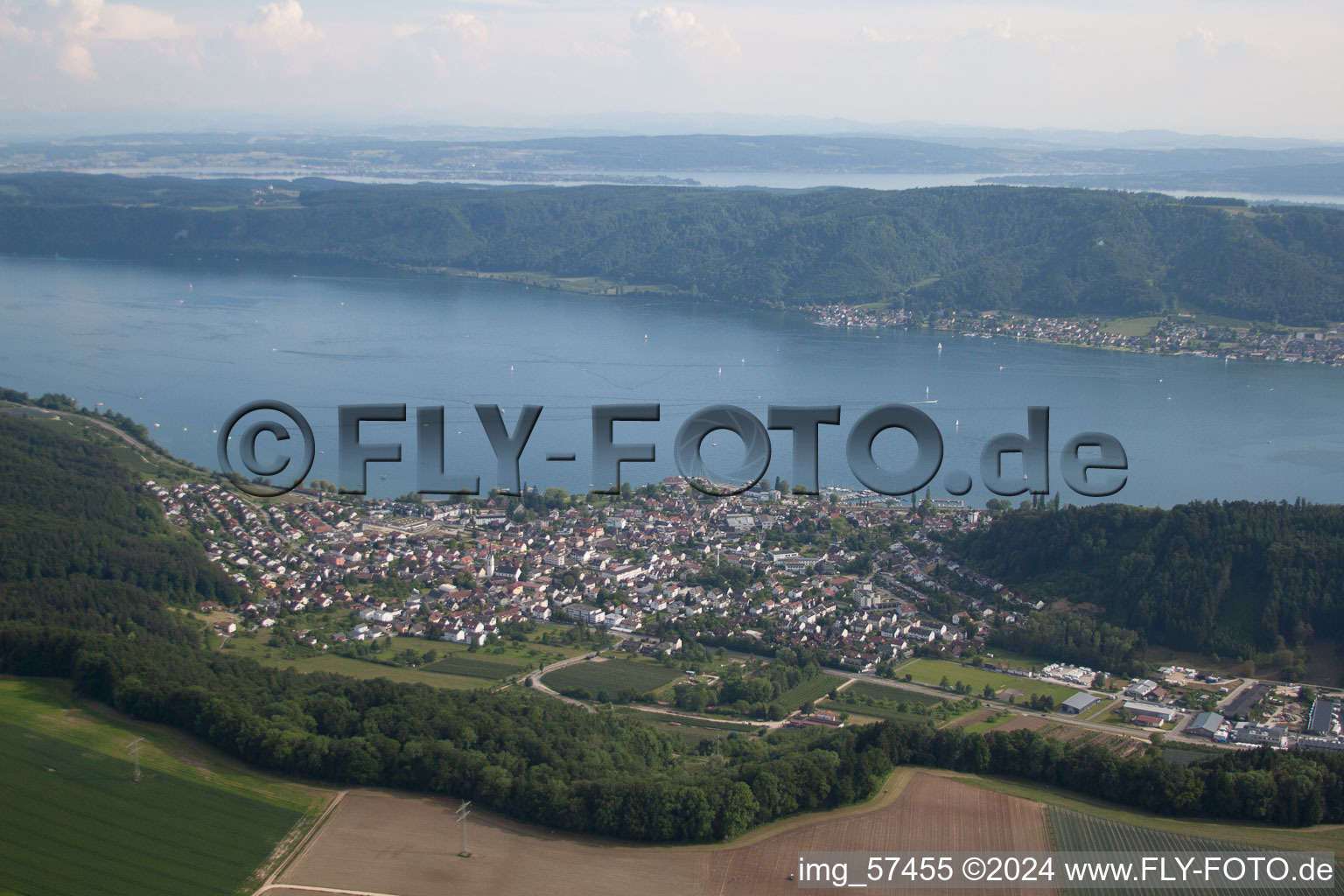 District Ludwigshafen in Bodman-Ludwigshafen in the state Baden-Wuerttemberg, Germany out of the air