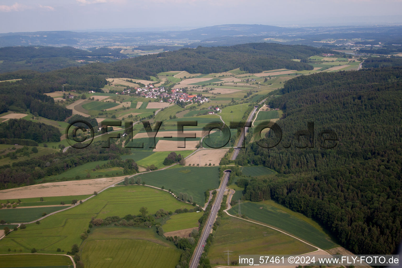 Course of the B31n in the district Nesselwangen in Überlingen in the state Baden-Wuerttemberg, Germany