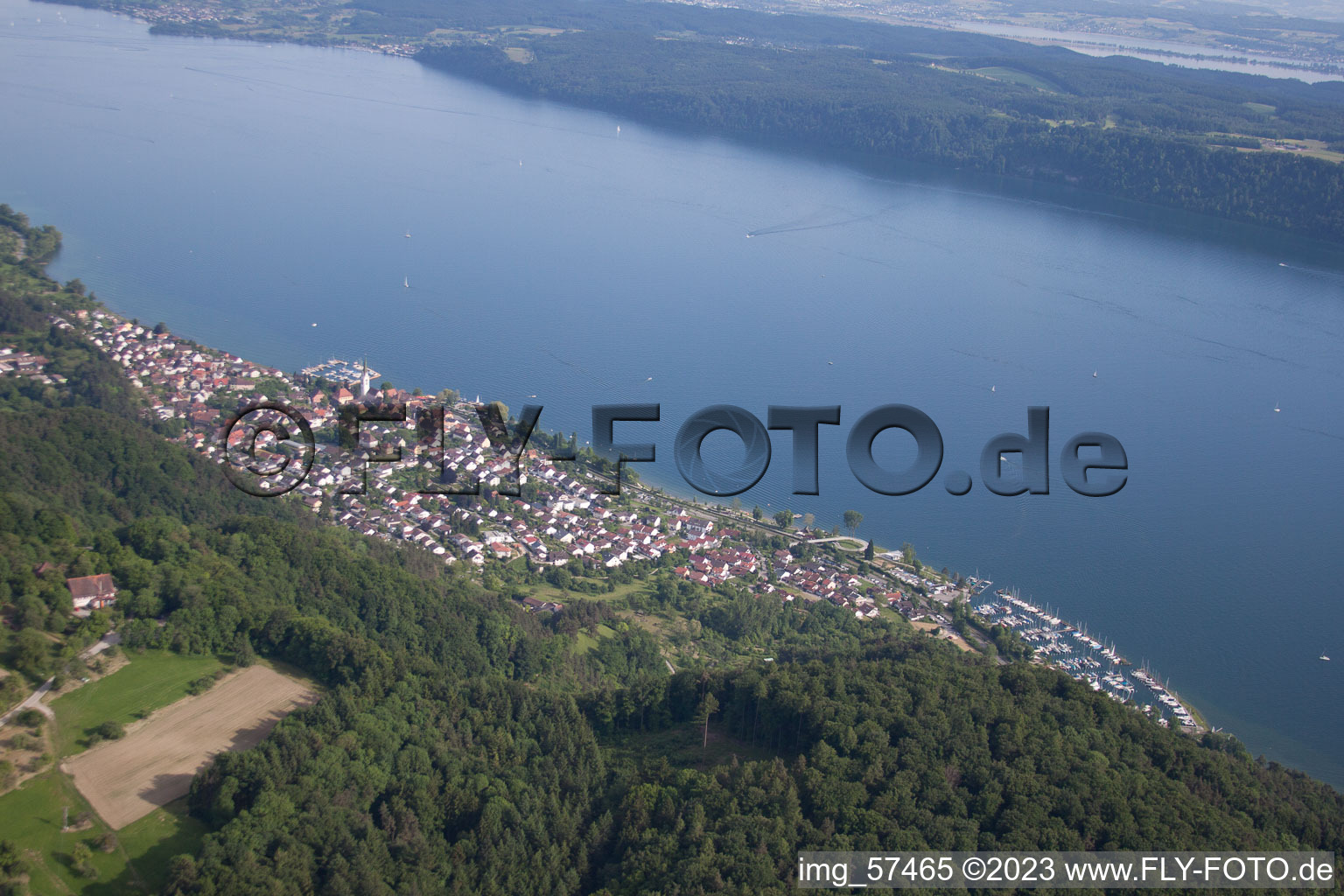 Sipplingen in the state Baden-Wuerttemberg, Germany seen from above