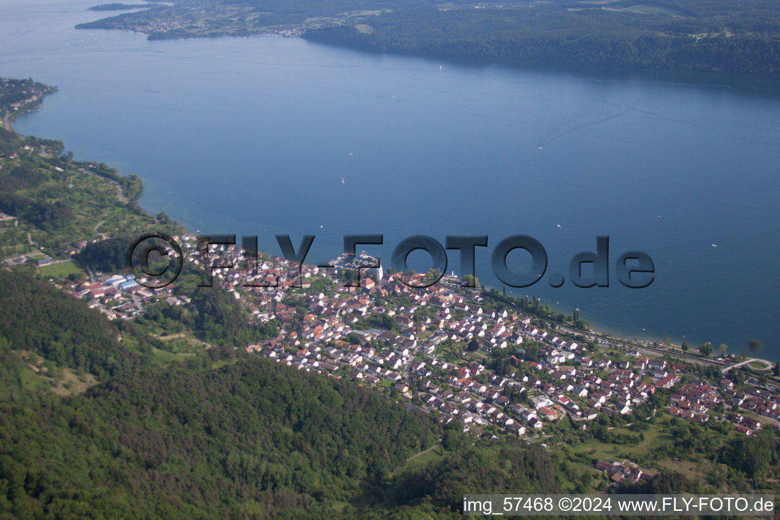 Bird's eye view of Sipplingen in the state Baden-Wuerttemberg, Germany