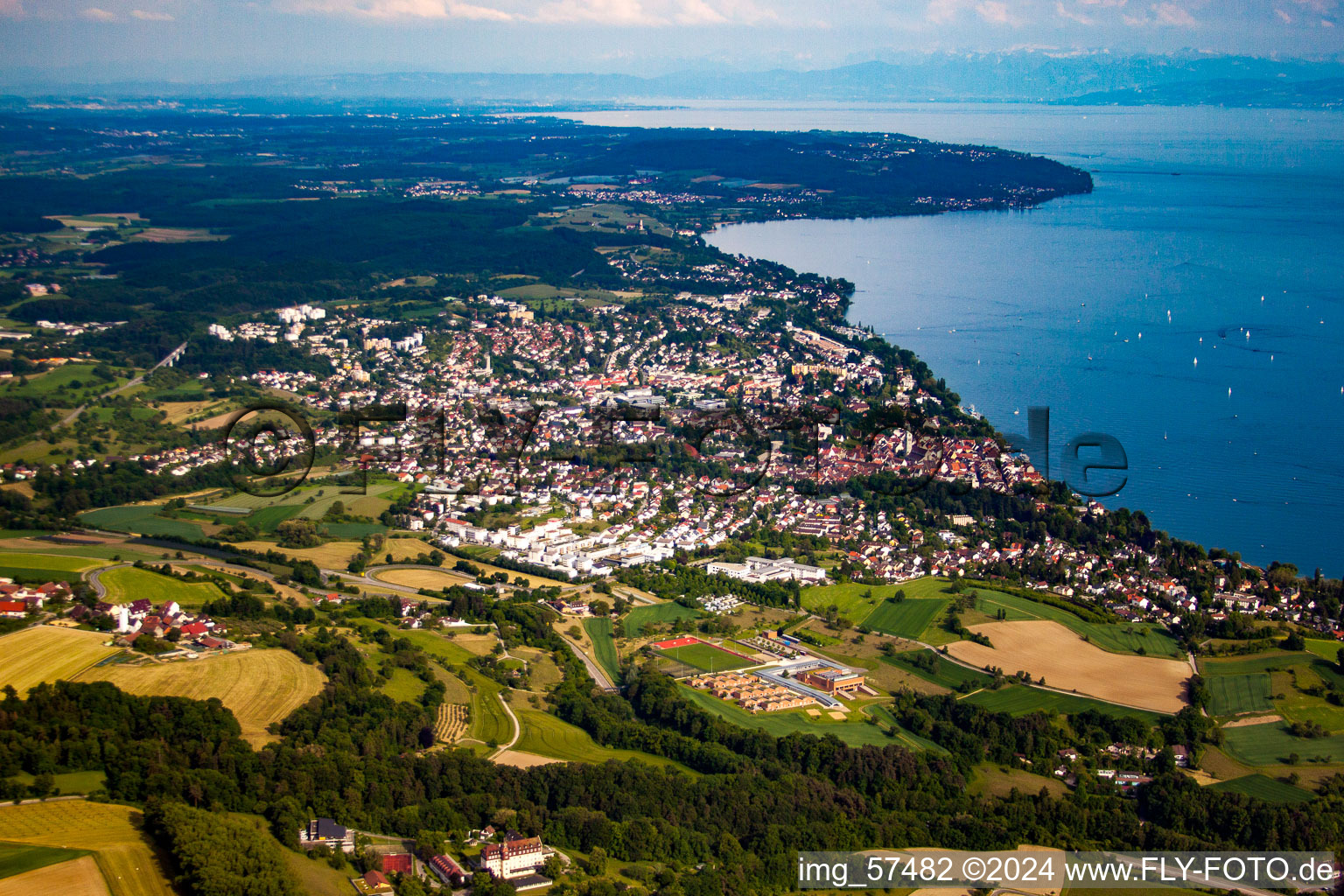 Riparian areas on the lake area of Lake Constance in Ueberlingen in the state Baden-Wurttemberg, Germany