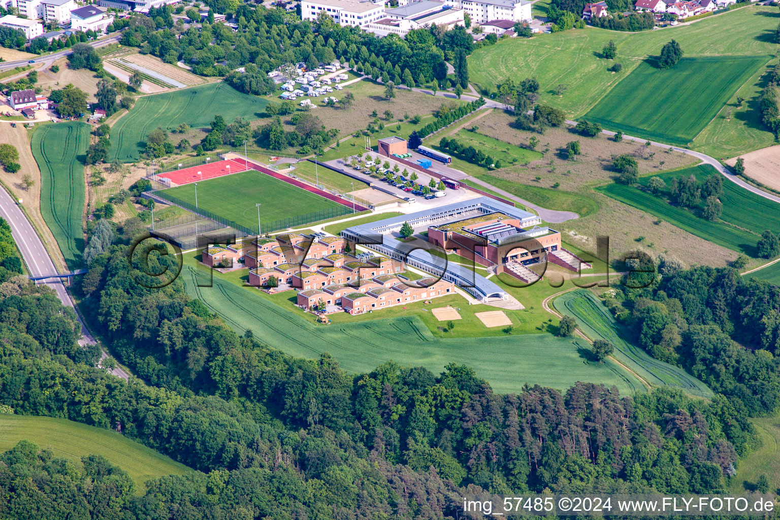 Hödingen in the state Baden-Wuerttemberg, Germany from above