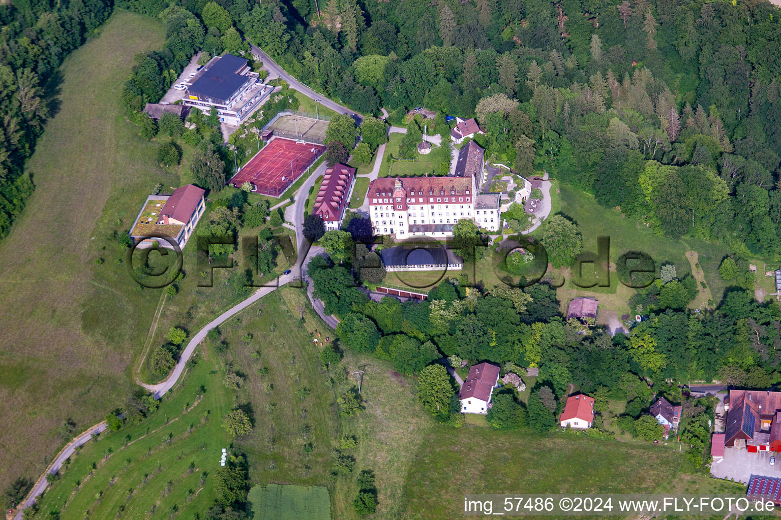 Aerial photograpy of Salem international college Schloss Salem in Überlingen in the state Baden-Wuerttemberg, Germany