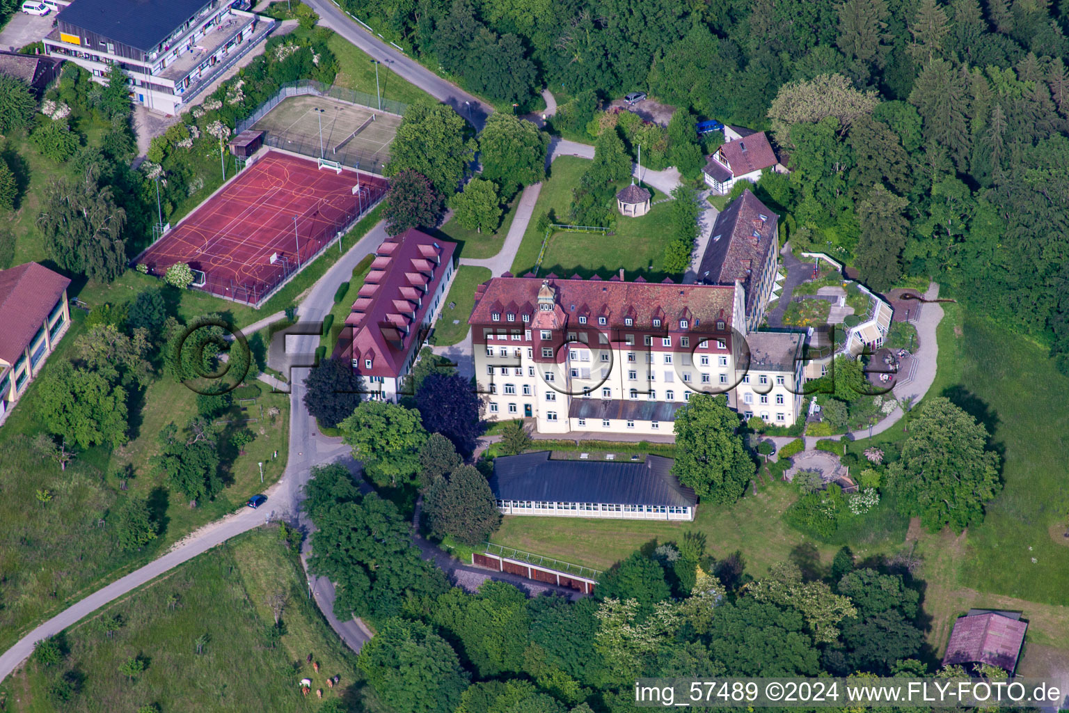 Salem international college Schloss Salem in Überlingen in the state Baden-Wuerttemberg, Germany out of the air