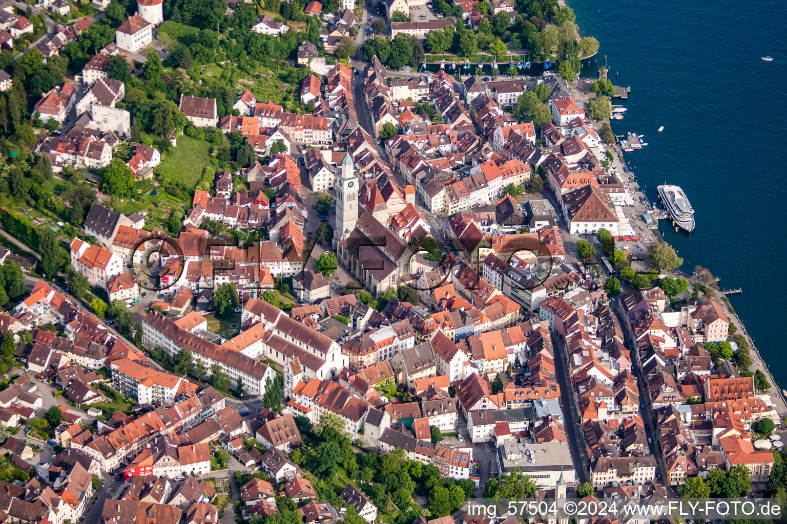 Überlingen in the state Baden-Wuerttemberg, Germany out of the air