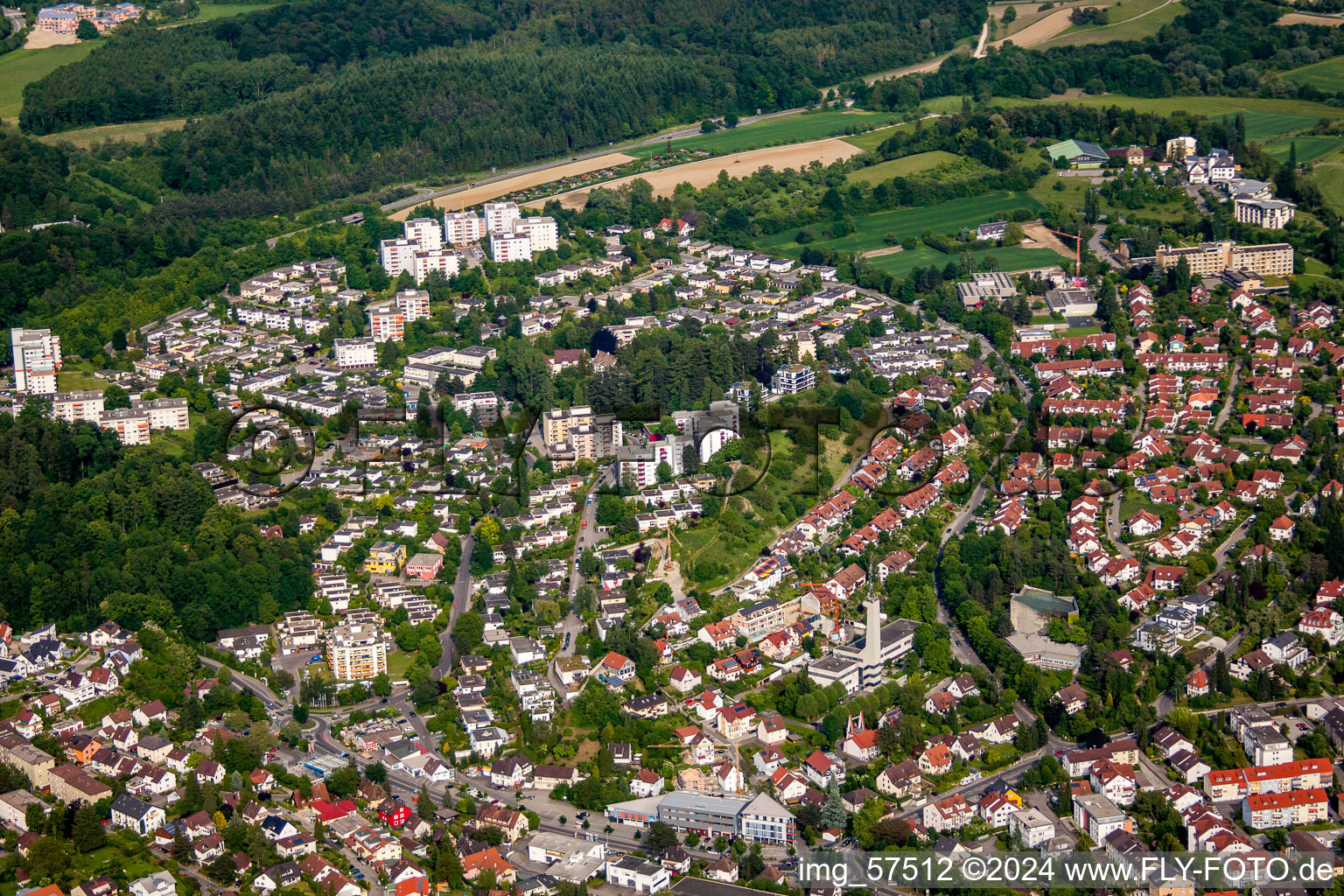 Drone image of Überlingen in the state Baden-Wuerttemberg, Germany