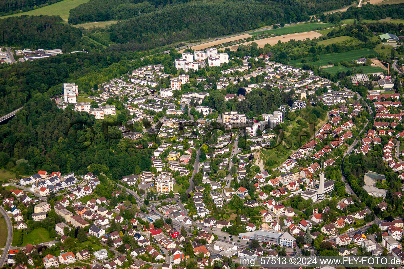 Überlingen in the state Baden-Wuerttemberg, Germany from the drone perspective