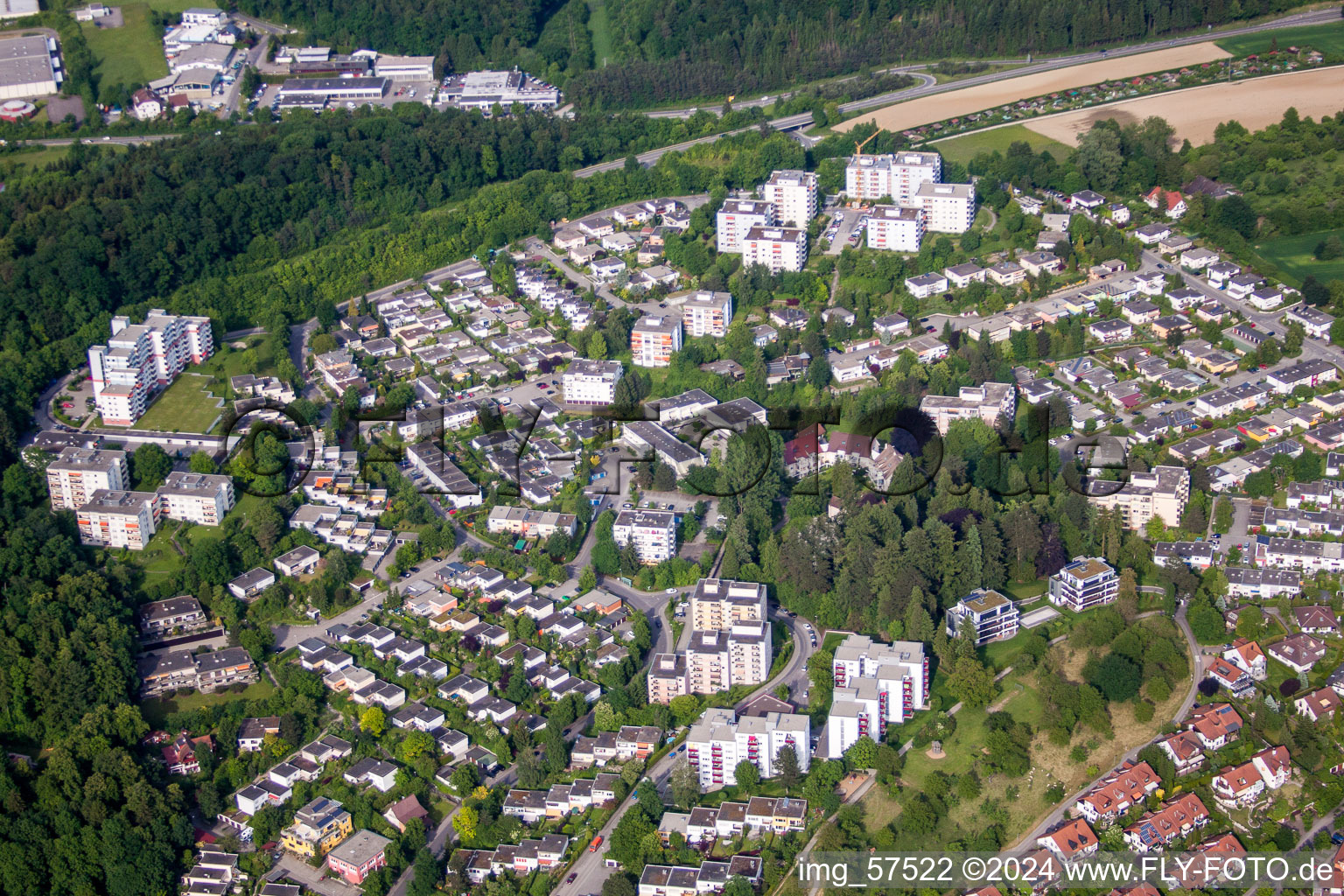 Outskirts residential in Ueberlingen in the state Baden-Wurttemberg, Germany