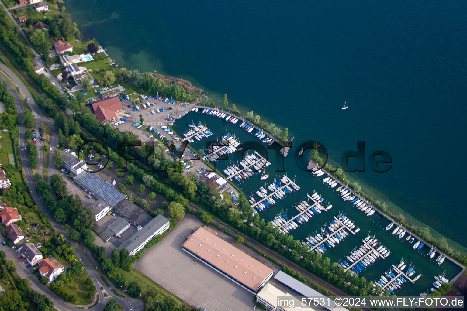 Marina in Überlingen in the state Baden-Wuerttemberg, Germany