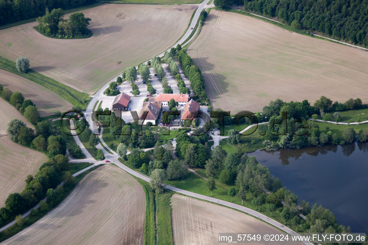 Zoo grounds Affenberg at the mendlishauser pond in Salem in the state Baden-Wurttemberg