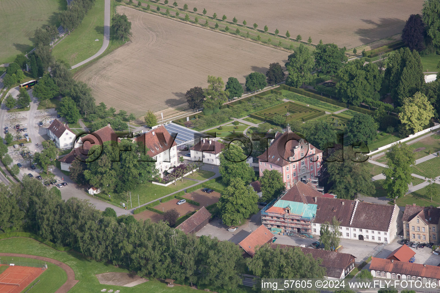 Salem in the state Baden-Wuerttemberg, Germany seen from above