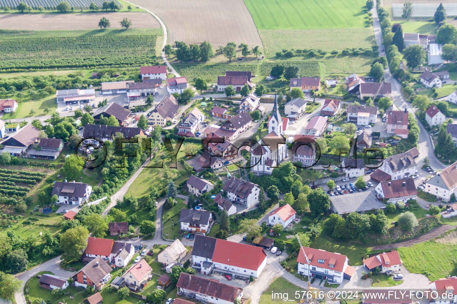 Church building in the village of in the district Lippertsreute in Ueberlingen in the state Baden-Wurttemberg, Germany