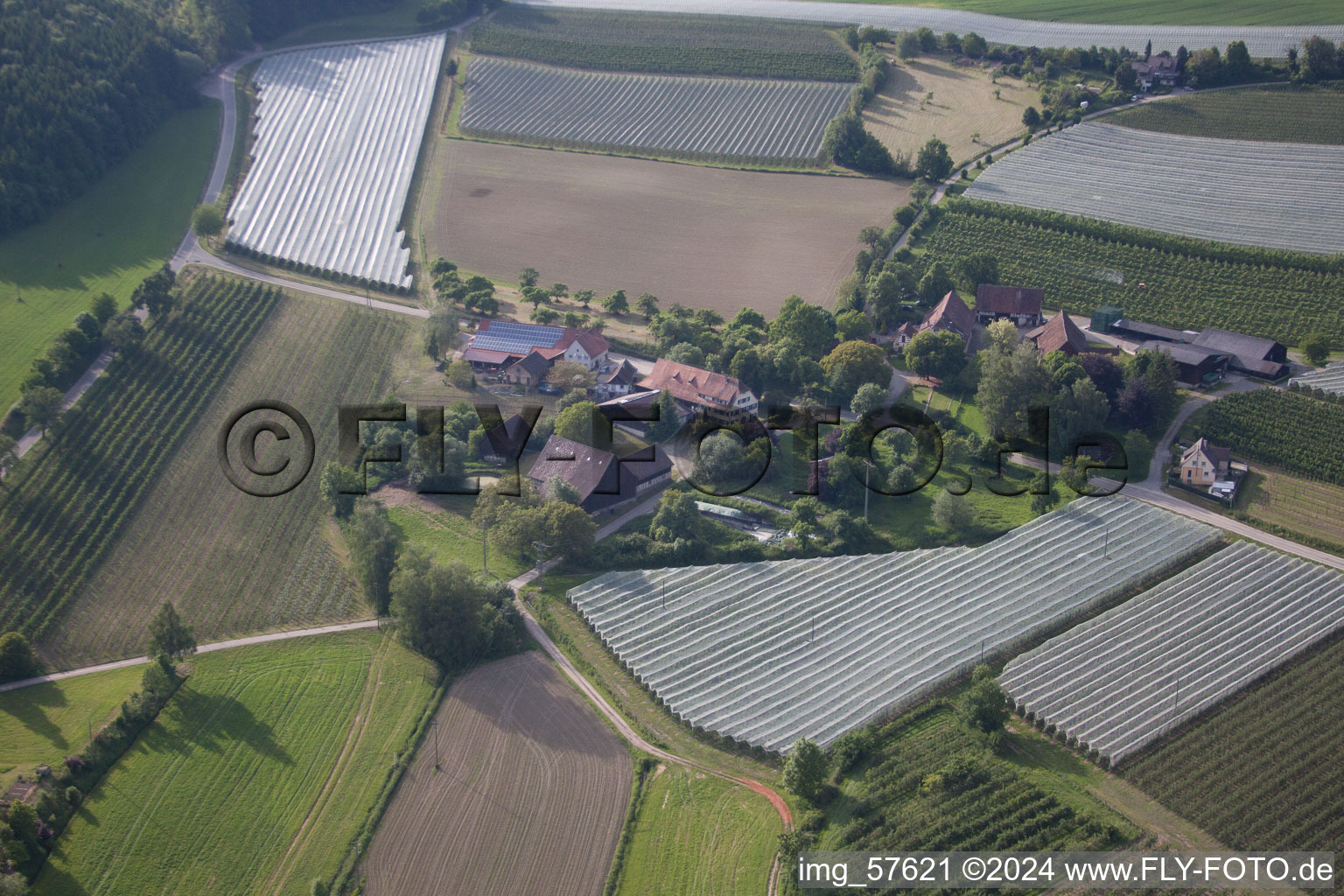 Aerial view of Gailhöfe in the state Baden-Wuerttemberg, Germany