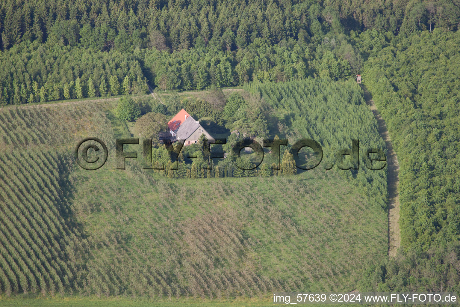 Aerial view of Selgetsweiler in the state Baden-Wuerttemberg, Germany