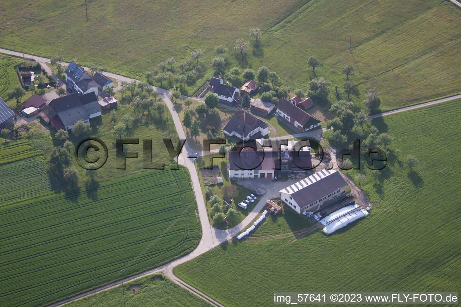 Aerial view of Roth in the state Baden-Wuerttemberg, Germany