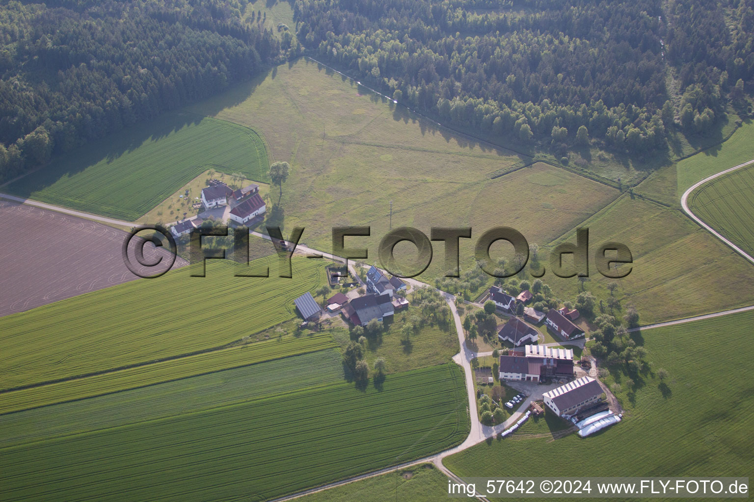 Aerial photograpy of Roth in the state Baden-Wuerttemberg, Germany