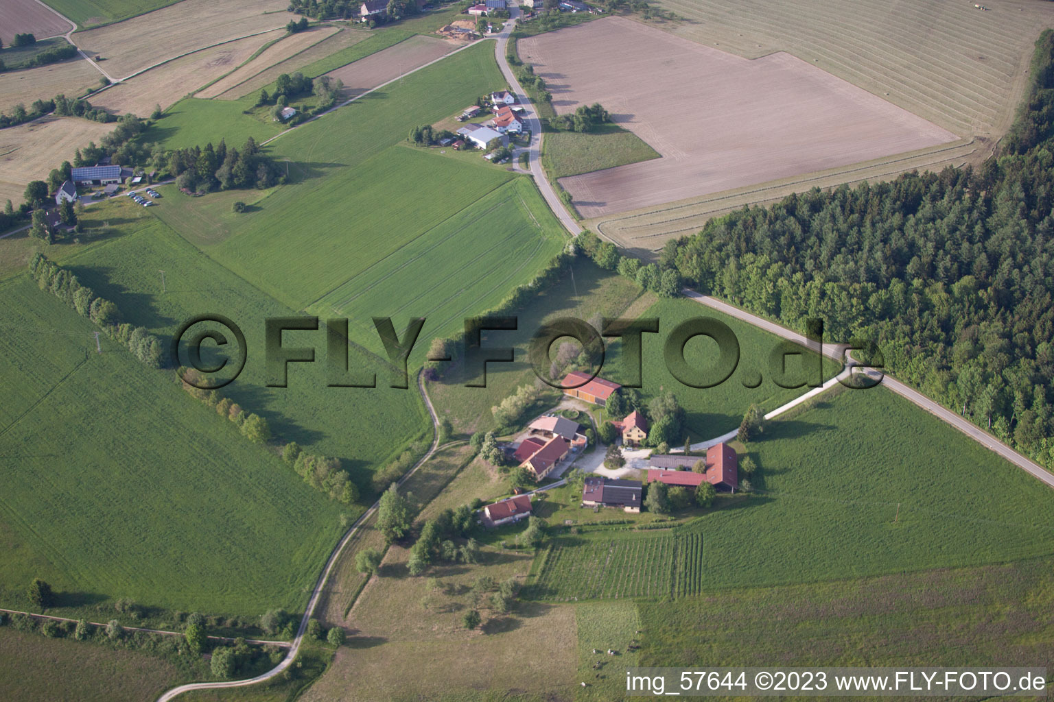 Roth in the state Baden-Wuerttemberg, Germany from above