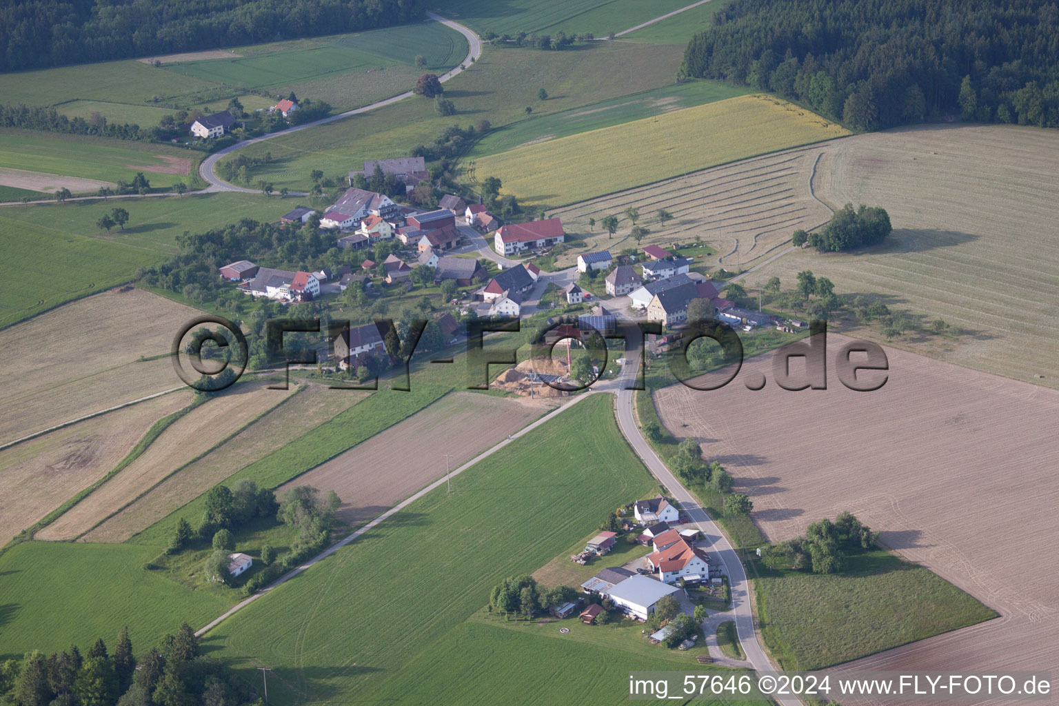 Roth in the state Baden-Wuerttemberg, Germany seen from above