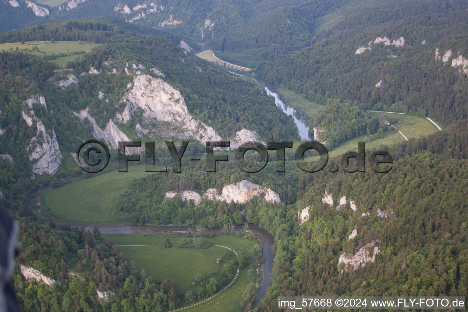 Fridingen an der Donau in the state Baden-Wuerttemberg, Germany out of the air