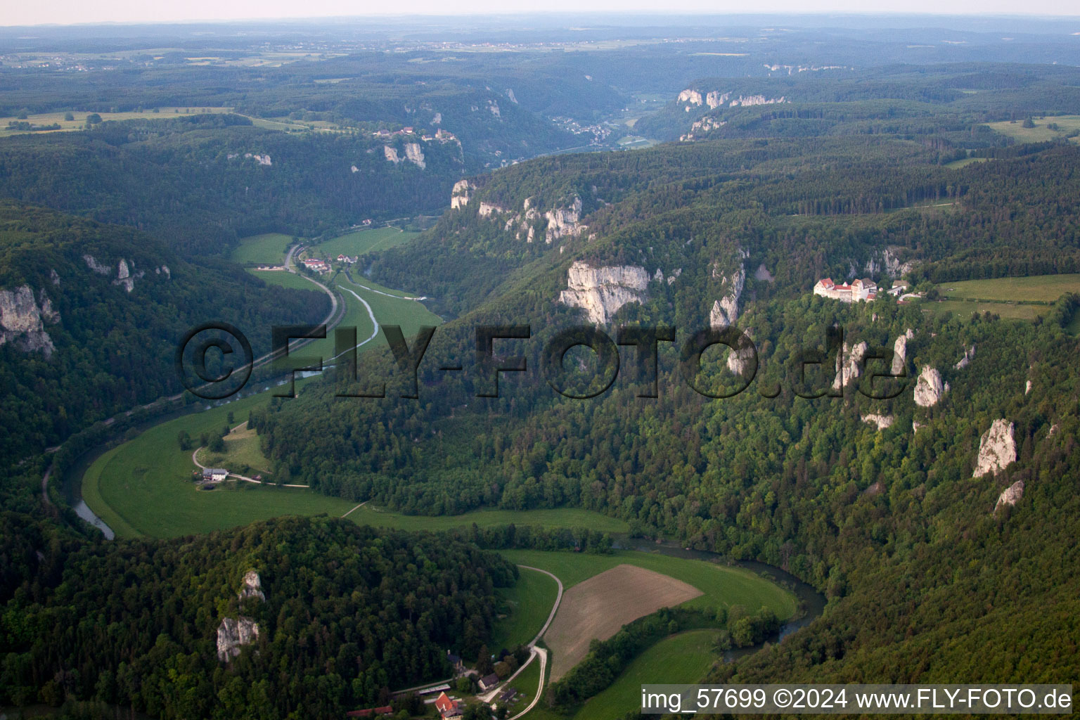 Valley of the river Donau in Fridingen an der Donau in the state Baden-Wurttemberg