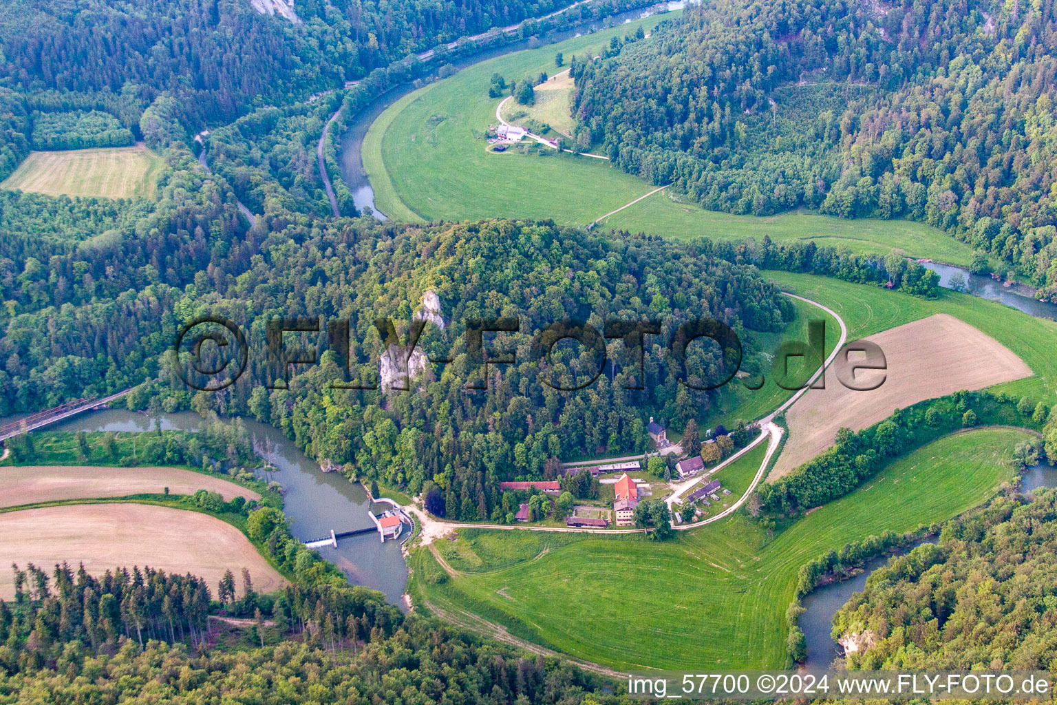 Danube Gorge in Beuron in the state Baden-Wuerttemberg, Germany