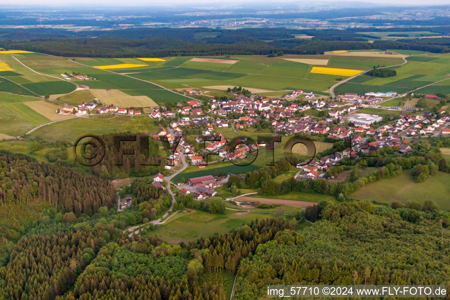 Danube Gorge in Leibertingen in the state Baden-Wuerttemberg, Germany out of the air