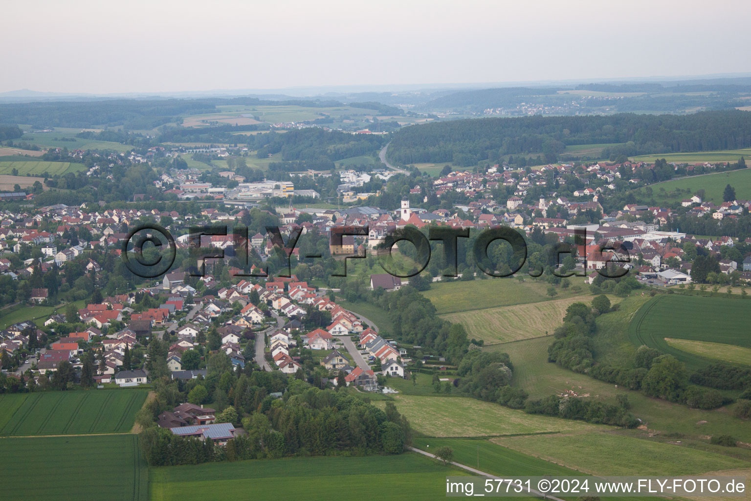 Meßkirch in the state Baden-Wuerttemberg, Germany out of the air