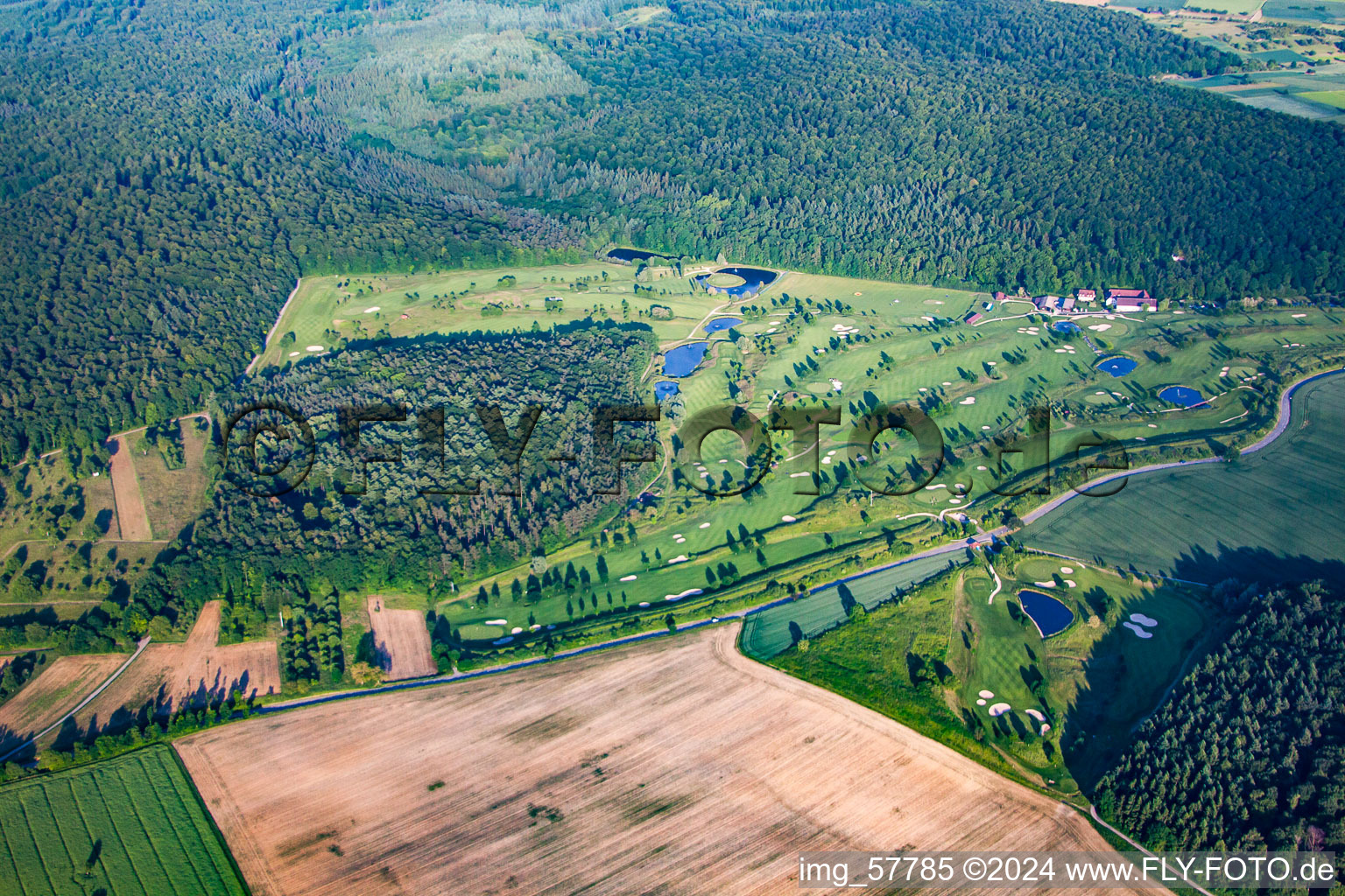 Grounds of the Golf course at Golfclub Johannesthal in Walzbachtal in the state Baden-Wurttemberg, Germany