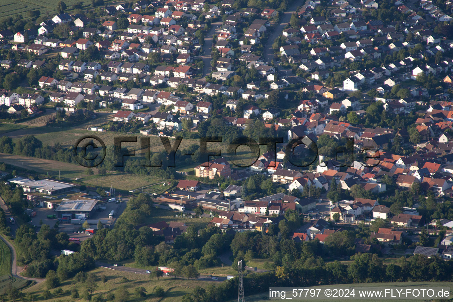 Brühlstr in the district Diedelsheim in Bretten in the state Baden-Wuerttemberg, Germany