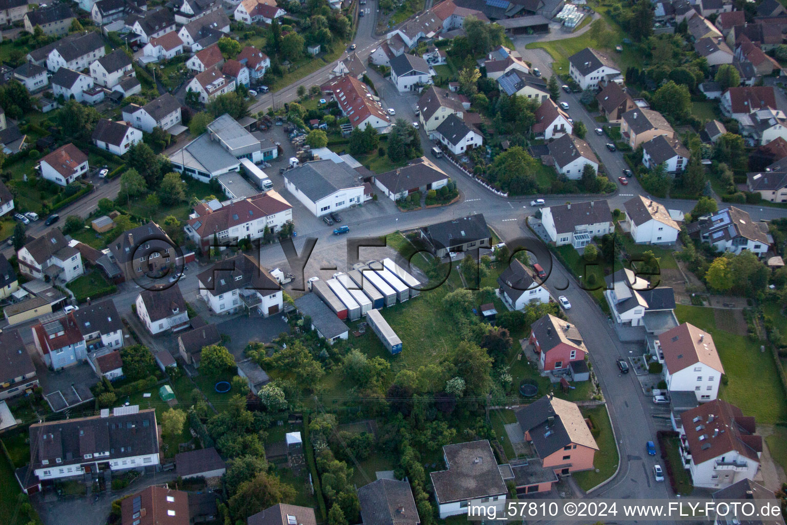 Aerial view of ENDERES forwarding in the district Diedelsheim in Bretten in the state Baden-Wuerttemberg, Germany