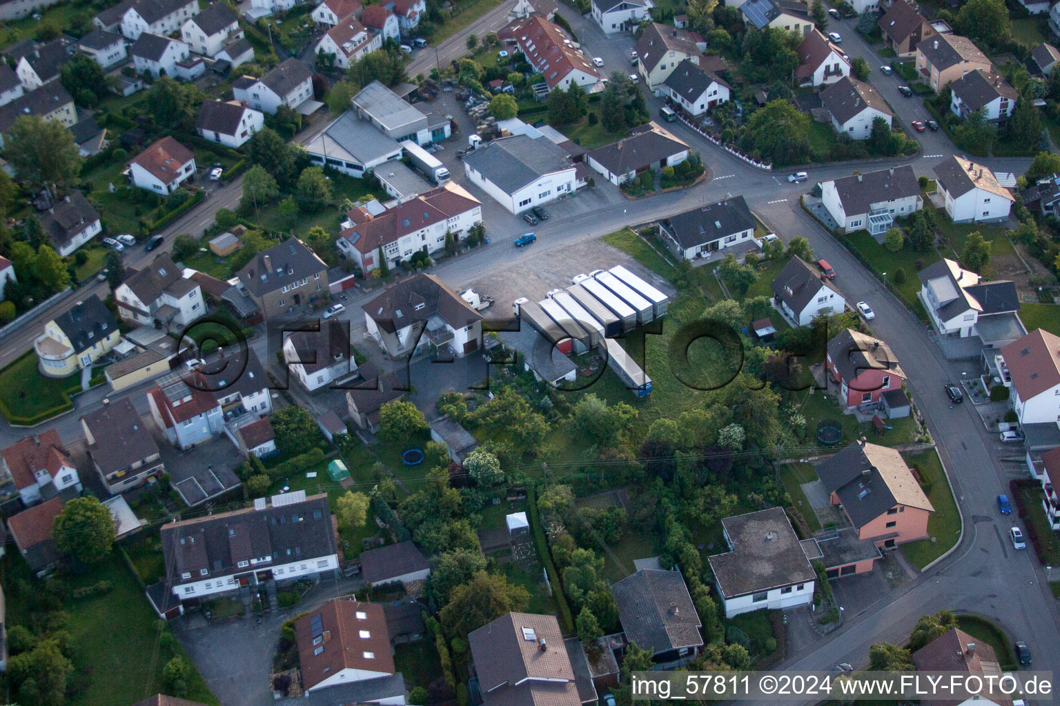 Aerial photograpy of ENDERES forwarding in the district Diedelsheim in Bretten in the state Baden-Wuerttemberg, Germany