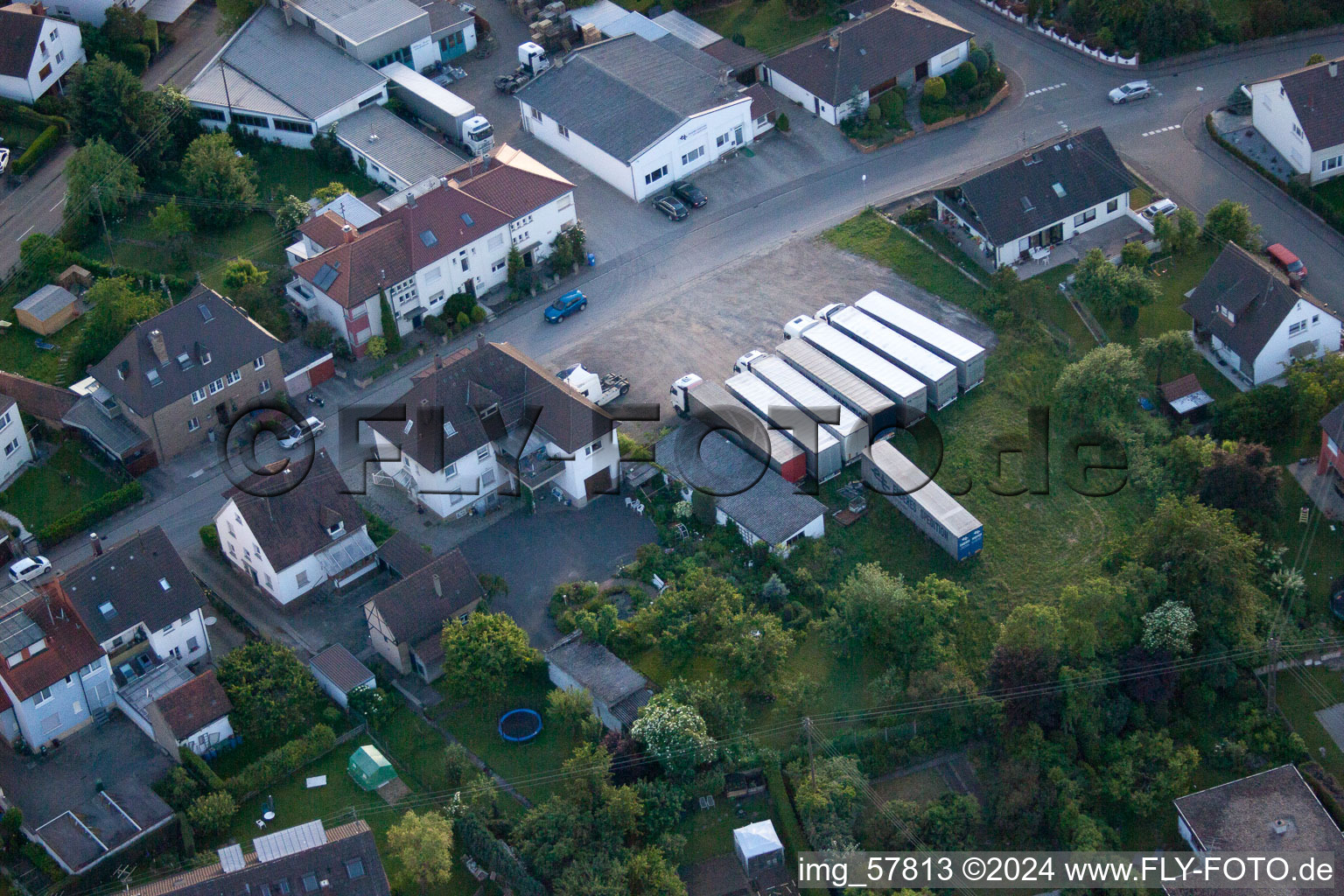 ENDERES forwarding in the district Diedelsheim in Bretten in the state Baden-Wuerttemberg, Germany from above