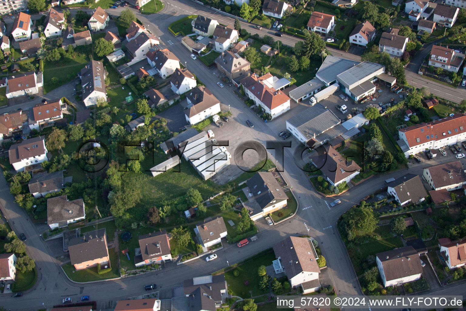 Aerial photograpy of ENDERES Logistics, Freight Forwarding in the district Diedelsheim in Bretten in the state Baden-Wuerttemberg, Germany