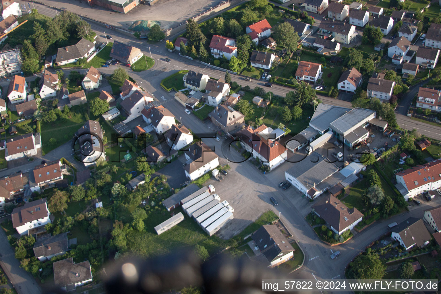 Oblique view of ENDERES Logistics, Freight Forwarding in the district Diedelsheim in Bretten in the state Baden-Wuerttemberg, Germany