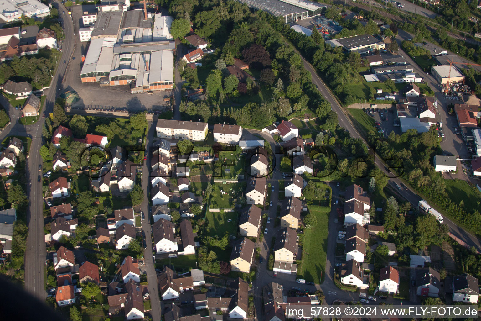 District Diedelsheim in Bretten in the state Baden-Wuerttemberg, Germany from the plane