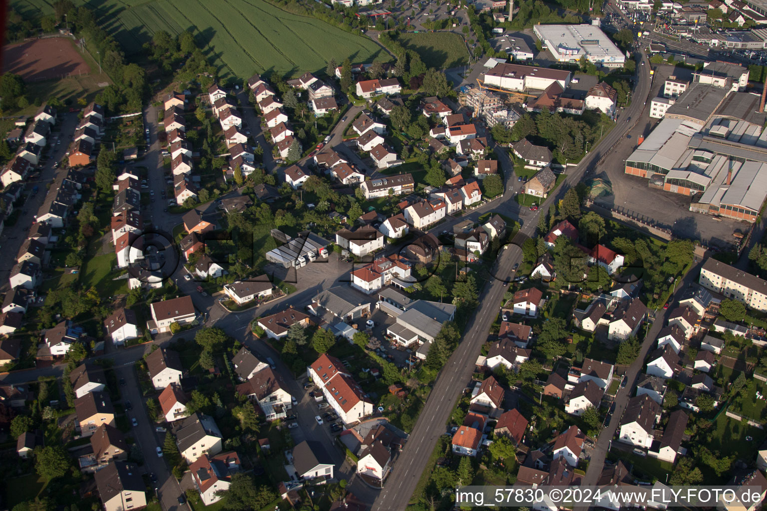 Eichholzstr in the district Diedelsheim in Bretten in the state Baden-Wuerttemberg, Germany