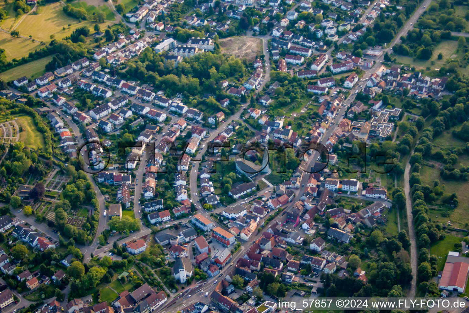 Tannenstr in the district Berghausen in Pfinztal in the state Baden-Wuerttemberg, Germany