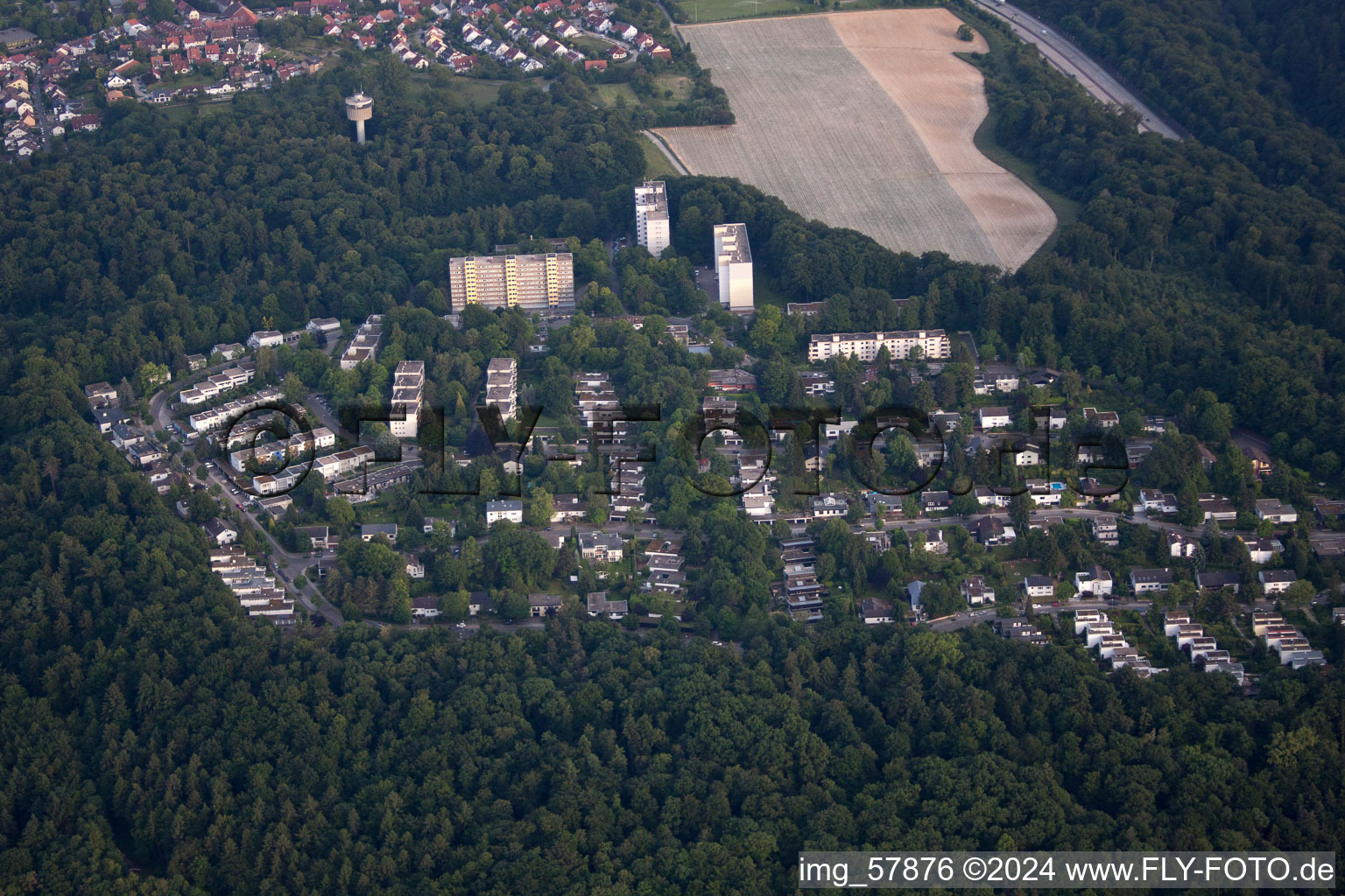 Bergwaldsiedlung in the district Durlach in Karlsruhe in the state Baden-Wuerttemberg, Germany