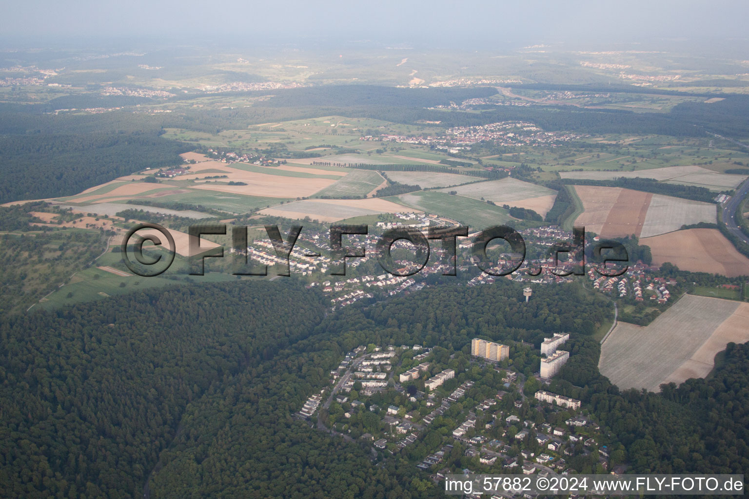 District Durlach in Karlsruhe in the state Baden-Wuerttemberg, Germany out of the air