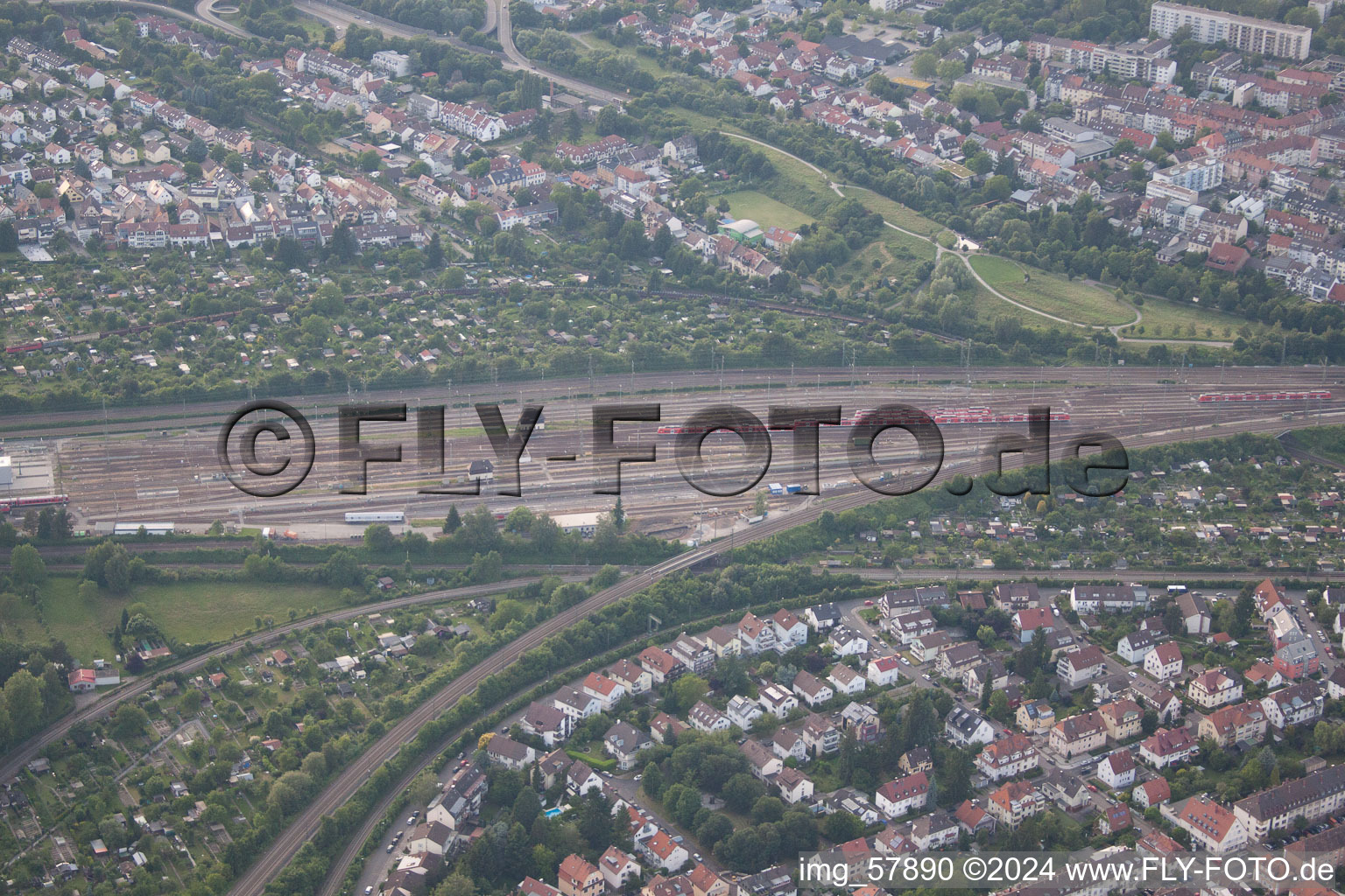 Erlengraben in the district Beiertheim-Bulach in Karlsruhe in the state Baden-Wuerttemberg, Germany