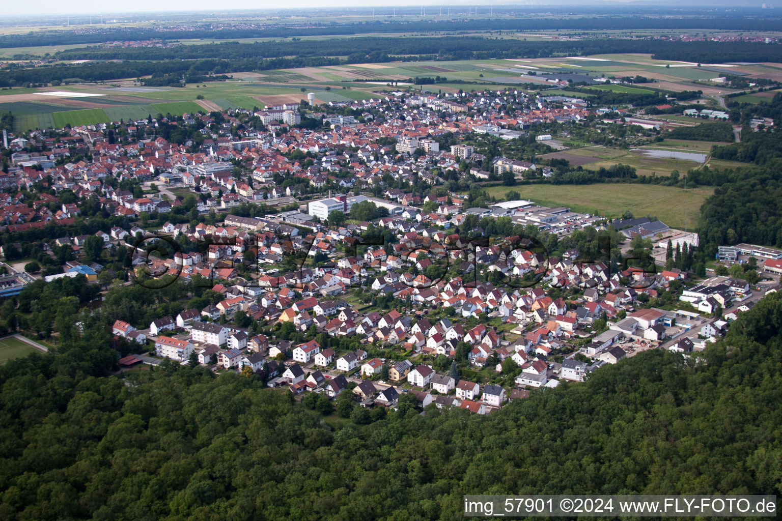 Kandel in the state Rhineland-Palatinate, Germany out of the air