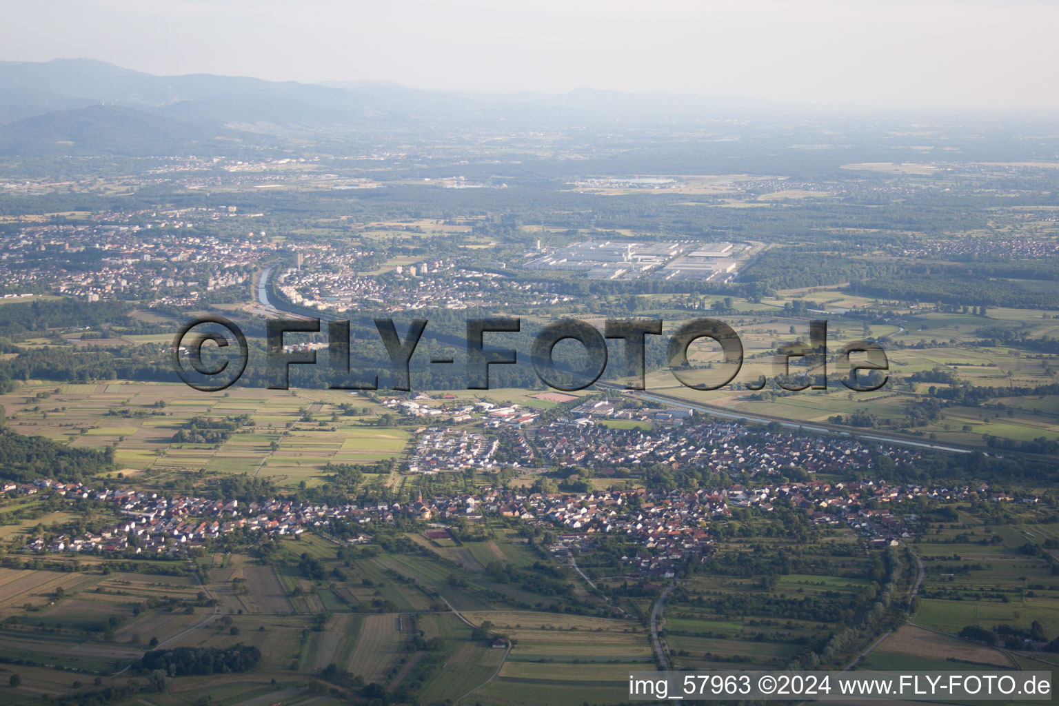 Drone image of Steinmauern in the state Baden-Wuerttemberg, Germany