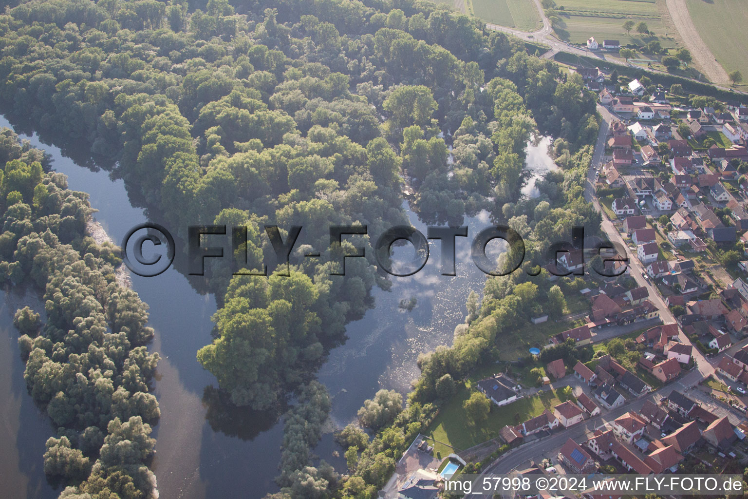 Munchhausen in the state Bas-Rhin, France seen from above