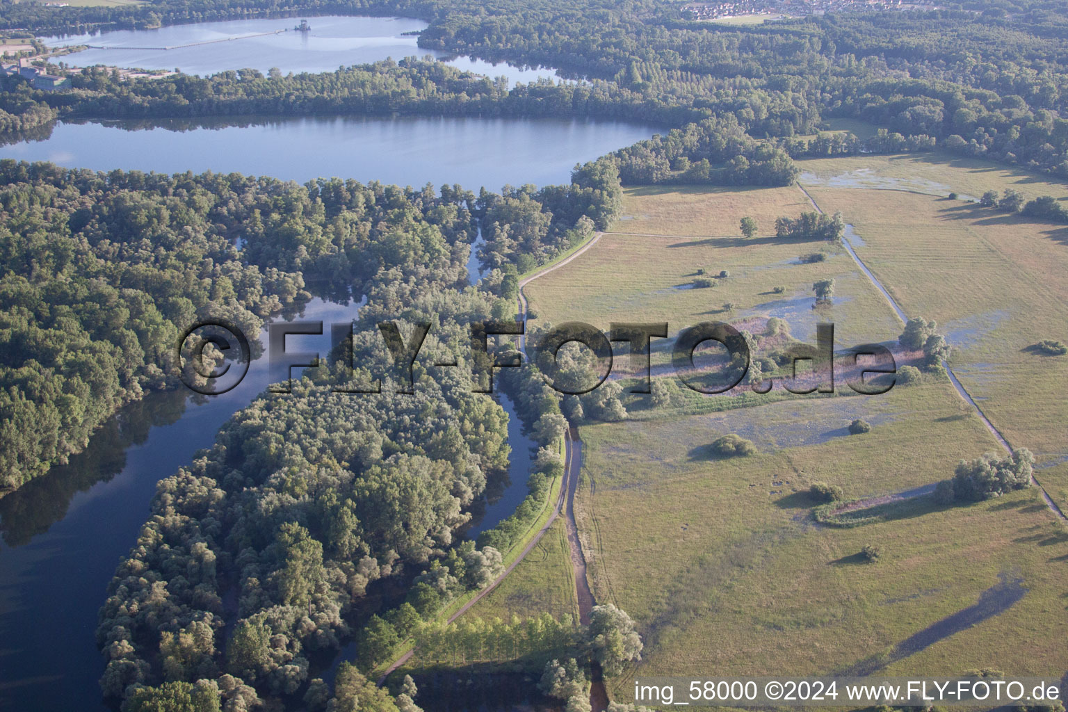 Bird's eye view of Munchhausen in the state Bas-Rhin, France